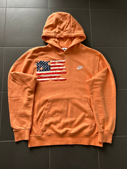 Pomarańczowa bluza Nike hoodie custom USA