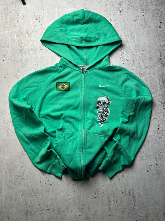 Zielona bluza Nike hoodie custom Brazylia
