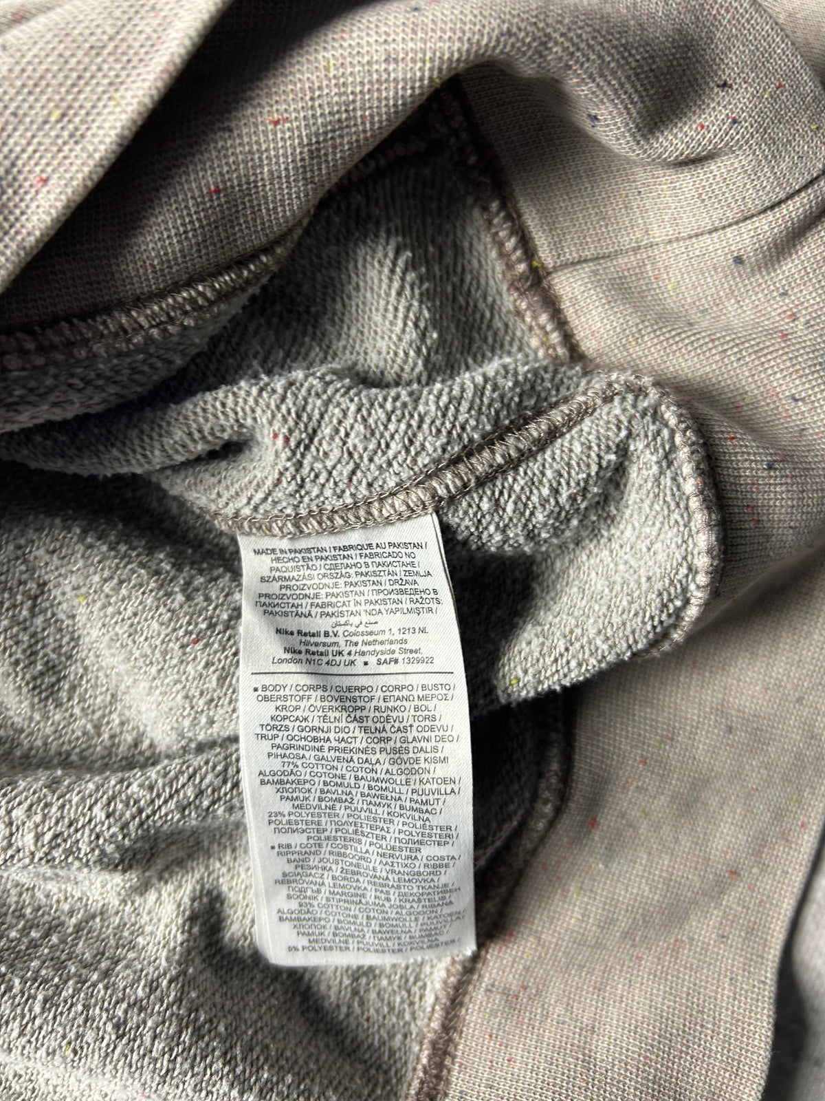 Beżowa bluza Nike custom wielką Brytania hoodie