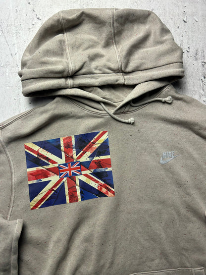 Beżowa bluza Nike custom wielką Brytania hoodie