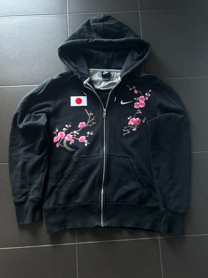 Czarna bluza rozpinana Nike custom japan style sakura