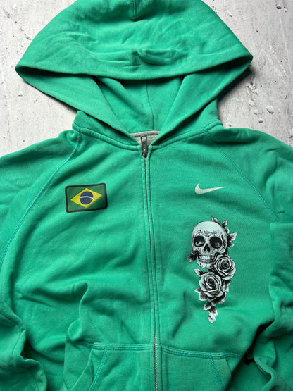 Zielona bluza Nike hoodie custom Brazylia