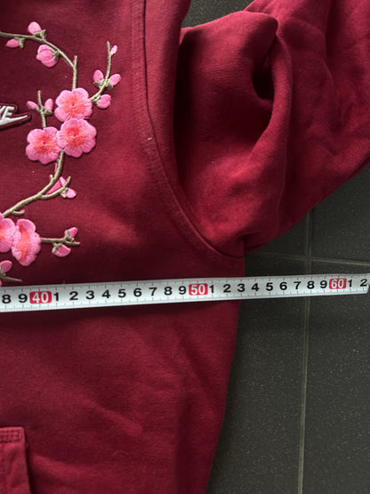 Czerwona bluza Nike rozpinana japan sakura z kapturem