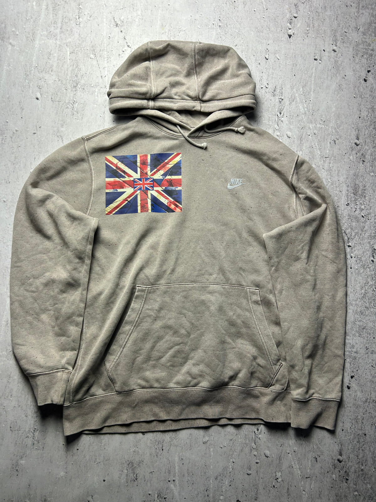 Beżowa bluza Nike custom wielką Brytania hoodie