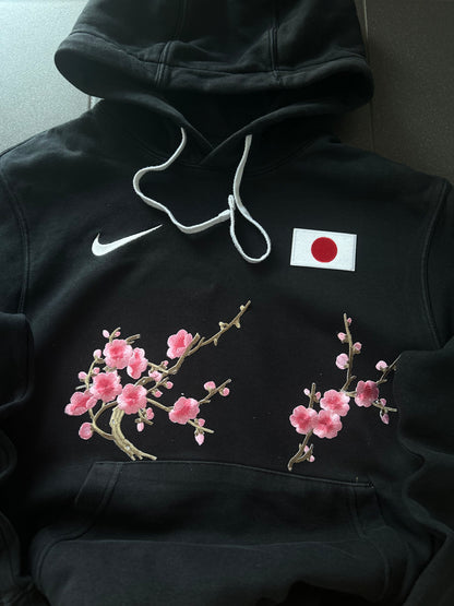 Czarna bluza Nike hoodie japan style sakura