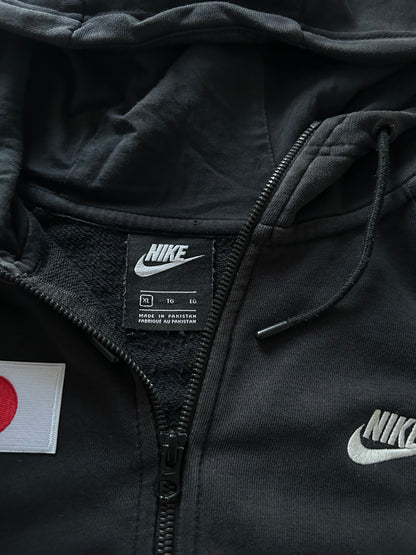 Czarna bluza Nike hoodie custom japan sakura