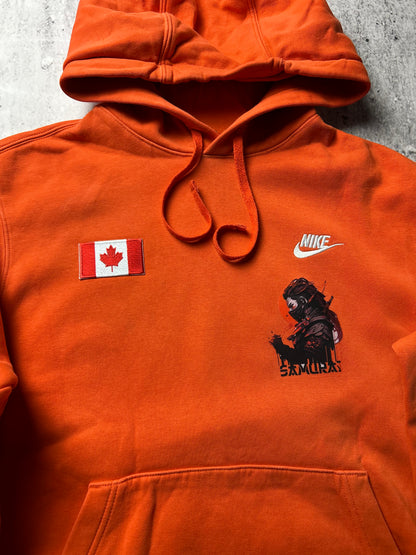 Pomarańczowa bluza Nike hoodie custom canada z kapturem bluza