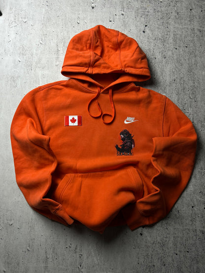 Pomarańczowa bluza Nike hoodie custom canada z kapturem bluza