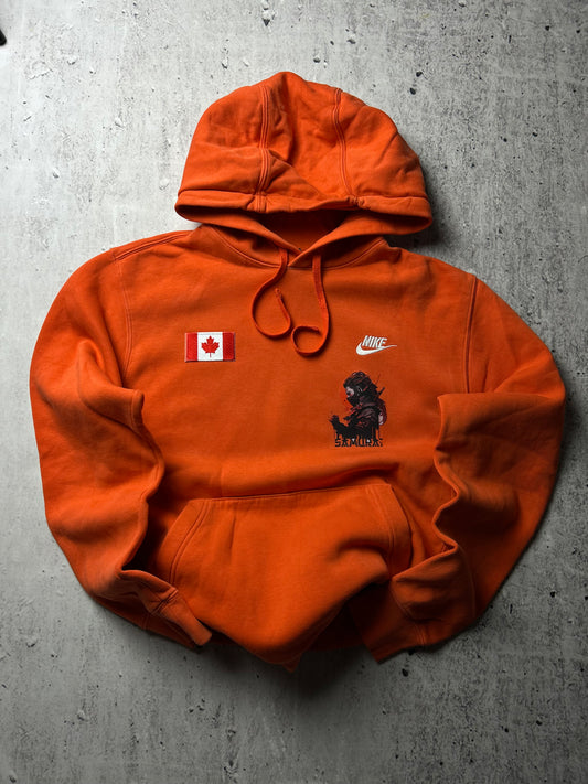 Pomarańczowa bluza Nike hoodie custom canada z kapturem bluza