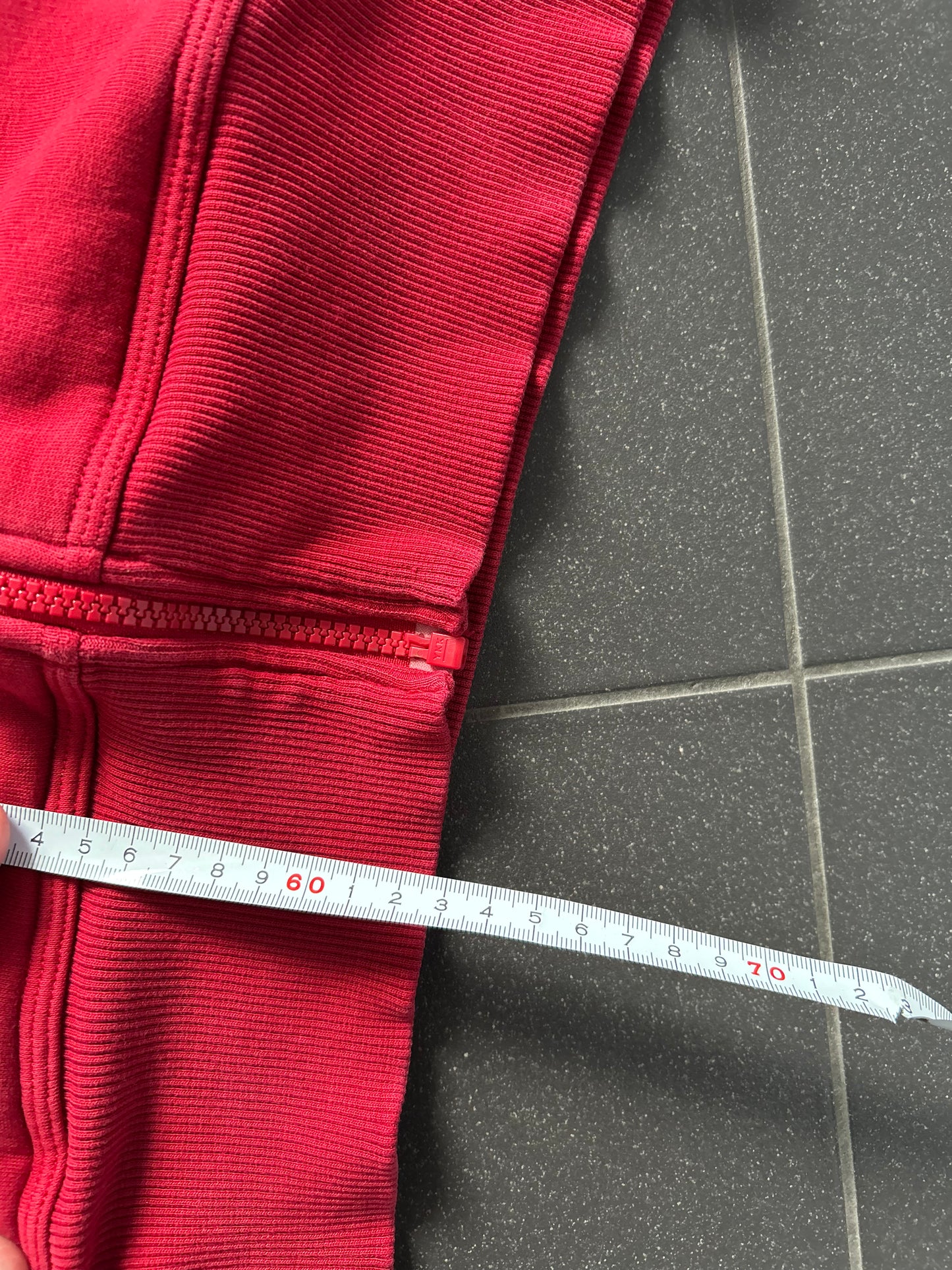 rozpinana czerwona bluza z kapturem Nike w stylu japońskim z motywem sakury (custom)