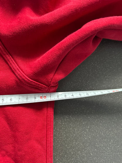 rozpinana czerwona bluza z kapturem Nike w stylu japońskim z motywem sakury (custom)